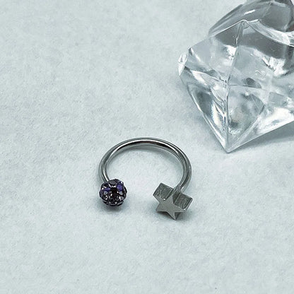 Shiny Planet Opal Chain Lip Stud