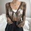 Tie Up Cropped Mesh Top