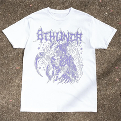 Letter Print Loose Cotton T-shirt