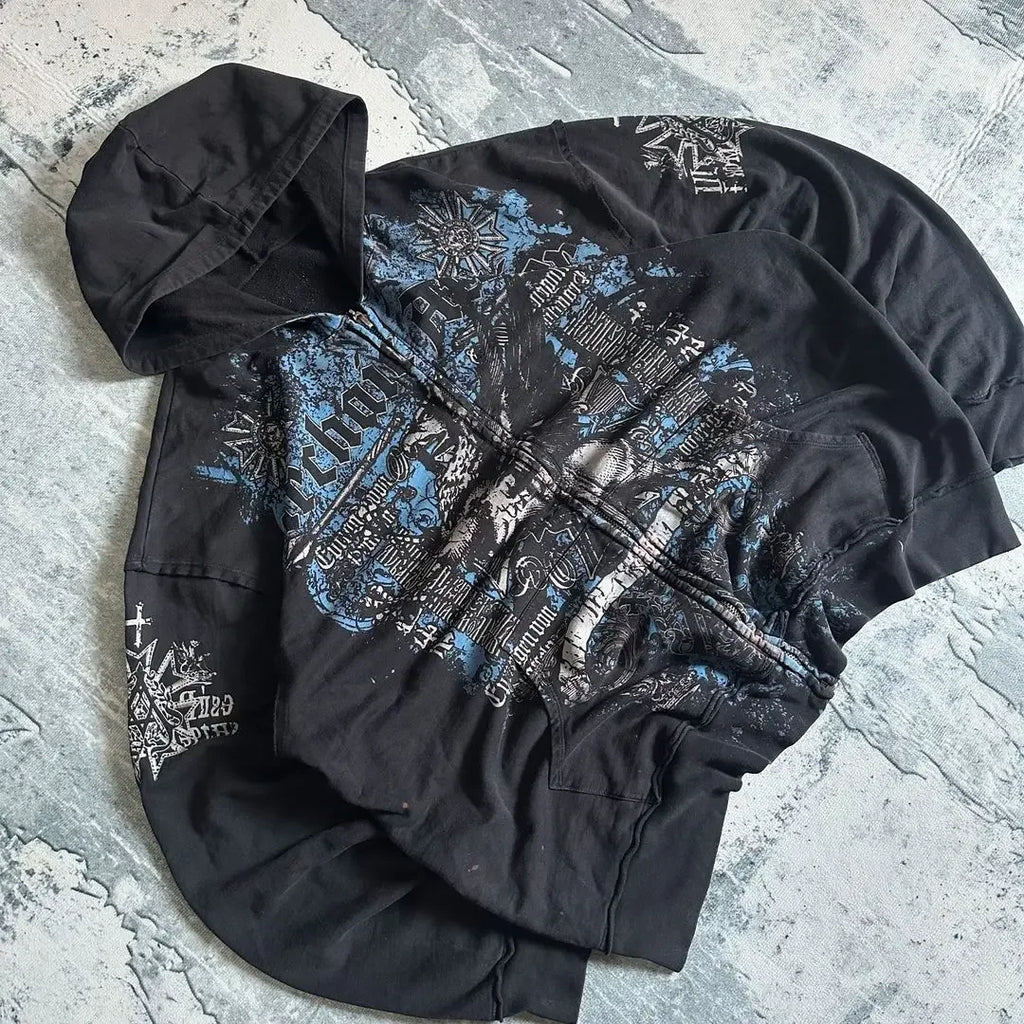 Affliction Gothic Retro Zipper Hoodie