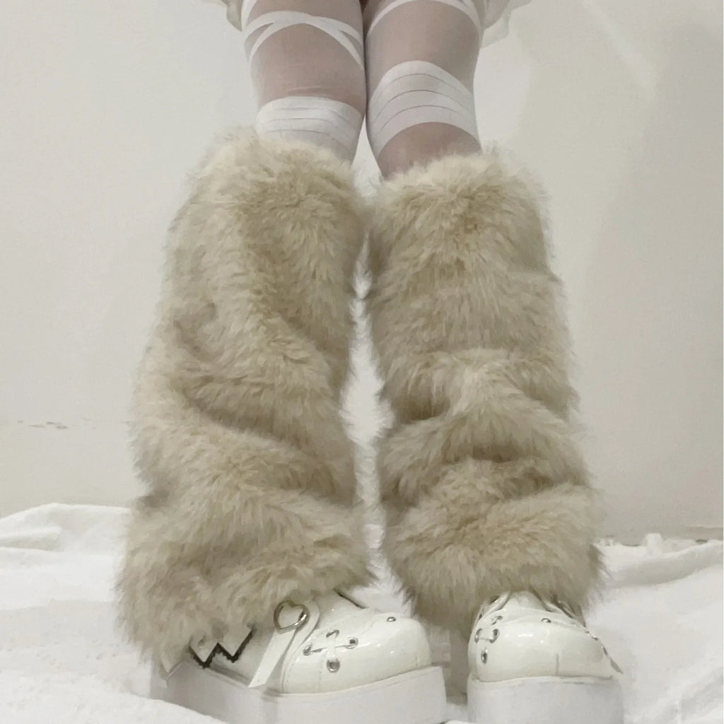 Gothic Faux Fur Rabbit Plush Sock