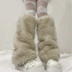 Gothic Faux Fur Rabbit Plush Sock