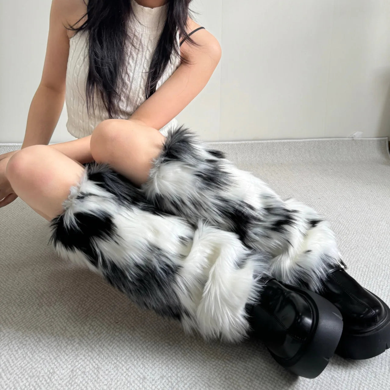 Gothic Imitation Dog Hair Plush Sock Main image