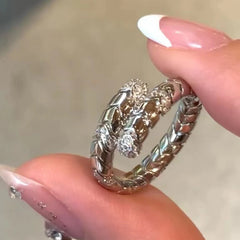 Punk Twine Sparkling Gothic Ring