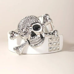 Rivet Gothic Wide Punk Rock Skull Belt
