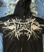 Gothic Rock Letter Embroidery Hoodie