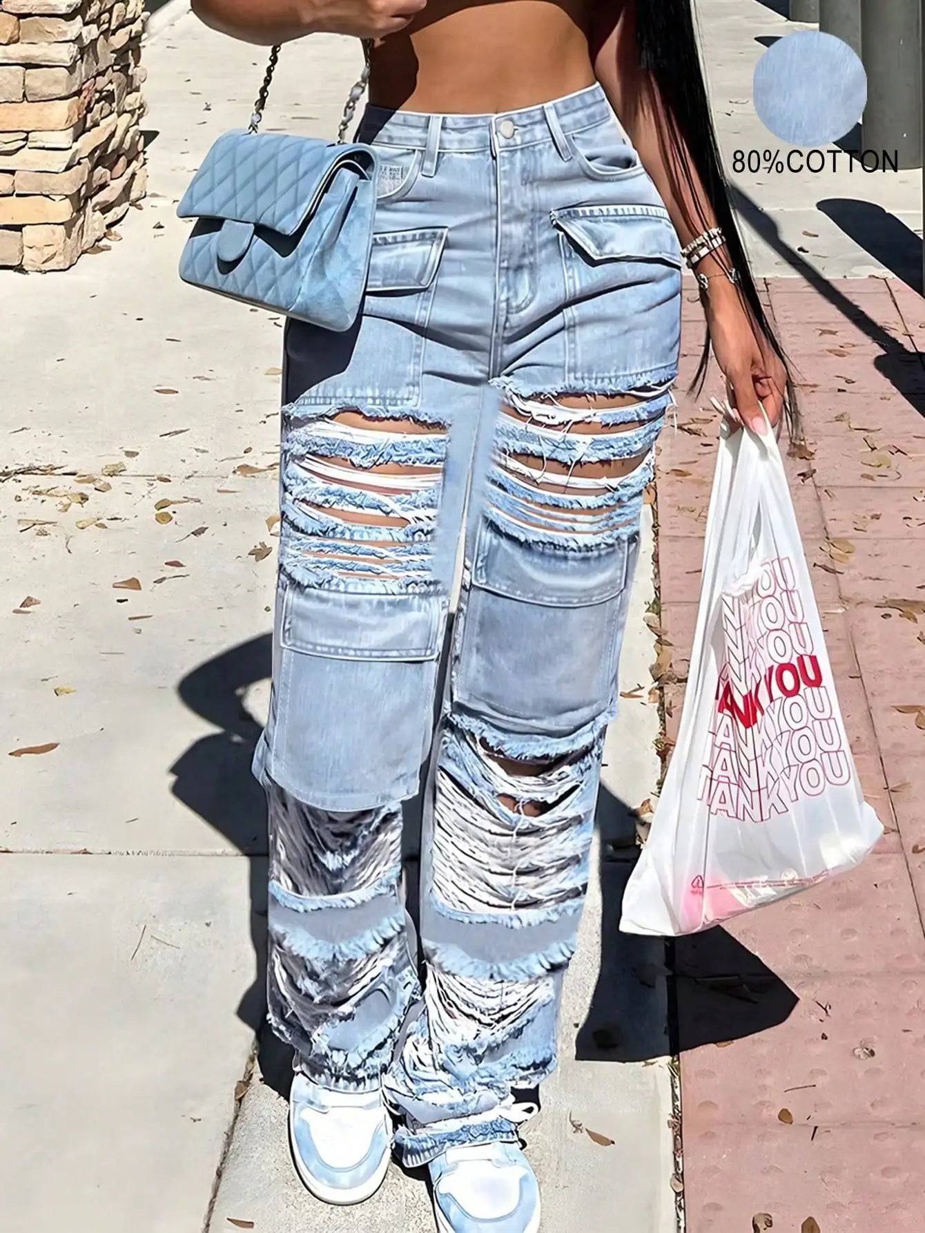 Washed Gothic Flap Pocket Pant Main image