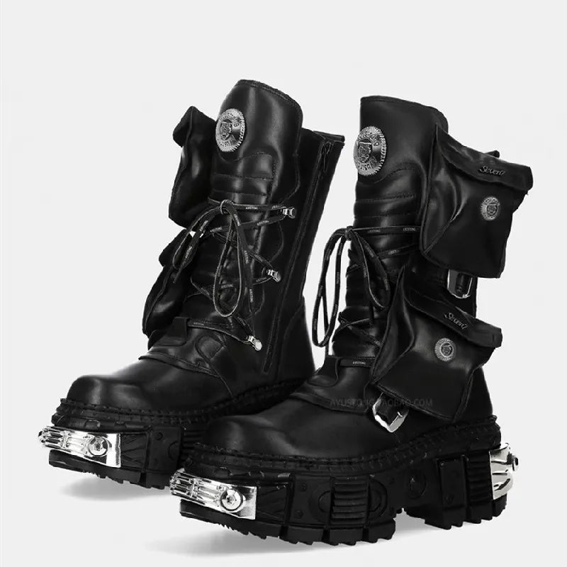 New Punk Platform Gothic Lace Up Boot Main image