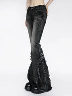 Black Gothic Baggy Flare Pant