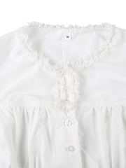 Lace Trim Tie-Front Corset