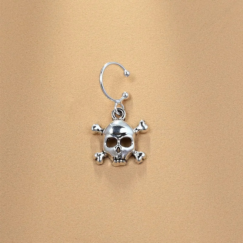 Cyberpunk Gothic No Piercing Metal Lip Stud