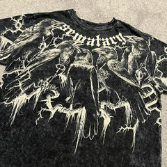 Gothic Print Short Sleeve T-shirt