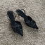 Black Leather Pointed Toe Gothic High Heel