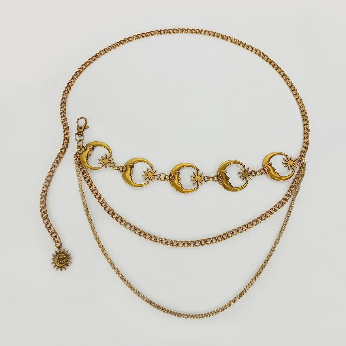 Punk Gothic Hip Hop Layered Waist Chain Belt