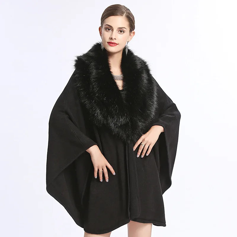Loose Bat Sleeve Poncho Cloak Main image