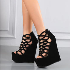 Summer Platform Open Toe High Heel Gothic Boot