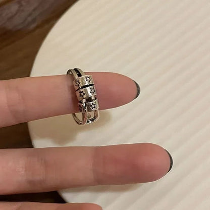 Geometric Star Pentagram Gothic Ring