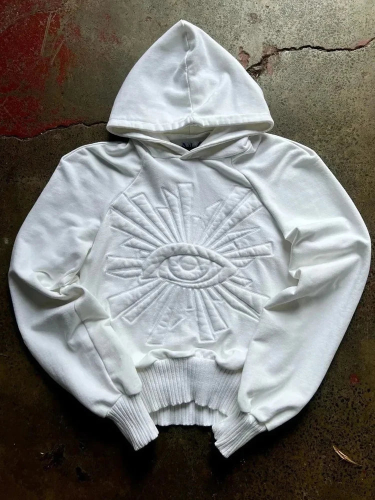 Gothic Eye Print Pullover Hoodie Main image