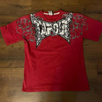 Skull Print Oversized Cotton T-shirt