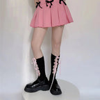 Gothic Lace-up Calf Strap Sock