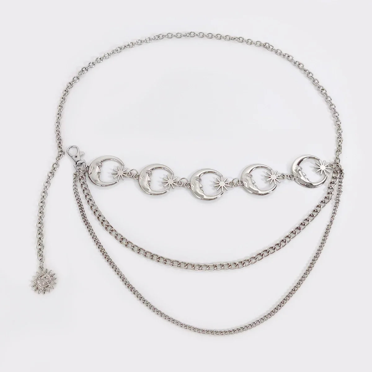 Punk Gothic Hip Hop Layered Waist Chain Belt