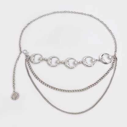 Punk Gothic Hip Hop Layered Waist Chain Belt