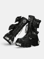 New Punk Platform Gothic Lace Up Boot