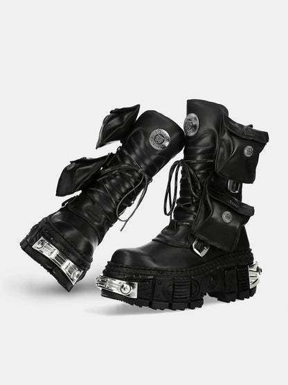 New Punk Platform Gothic Lace Up Boot