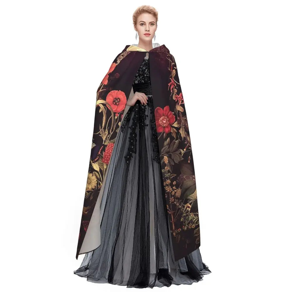 Skeleton Long Hooded Cloak