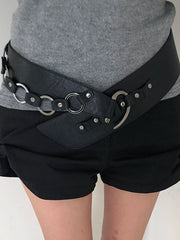 Vintage Gothic PU Leather Metal Buckle Belt