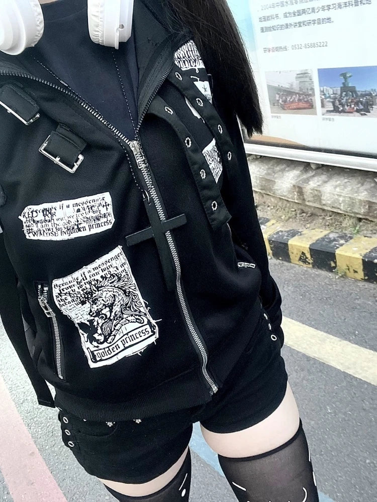Vintage Hooded Zip Front Jacket Secondary image