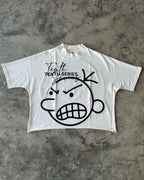 Hip-Hop Washed Retro Cotton Oversized T-shirt
