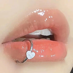 Cross Heart Seamless Lip Stud