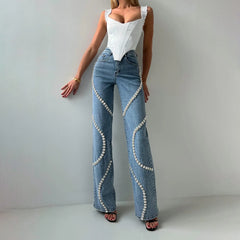 Rhinestone Gothic Loose Pant