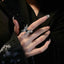 Y2K Liquid Metal Gothic Butterfly Ring