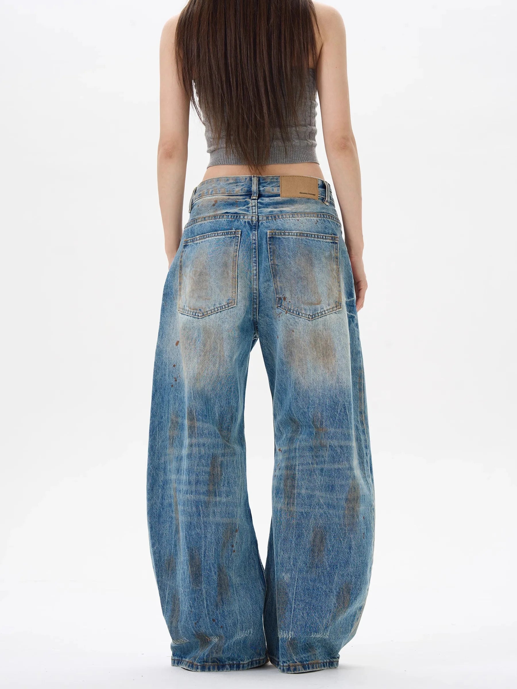 Distressed Gothic Low Rise Baggy Pant