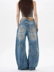 Distressed Gothic Low Rise Baggy Pant