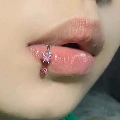 Butterfly Crystal Labret Lip Stud