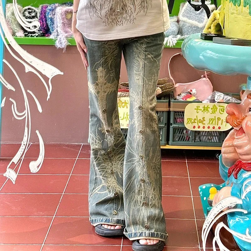 Tattoo Print Gothic Vintage Pant Main image