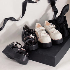 Gothic Velvet Lace Platform Sneaker