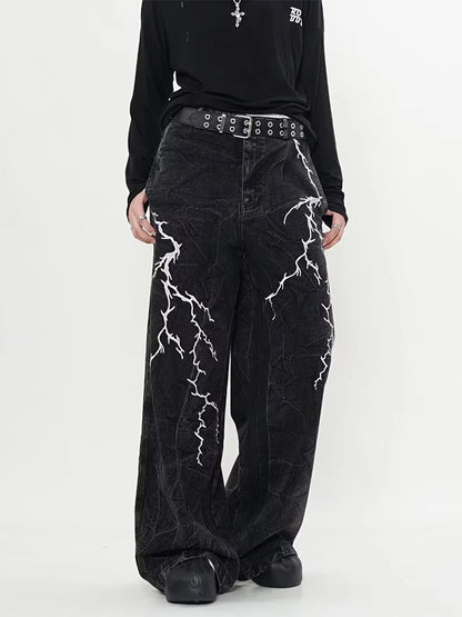Black Gothic Baggy Harajuku Denim Pant