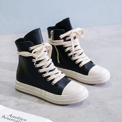 High Top Leather Chunky Sneaker
