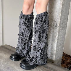 Gothic Ripped Japanese Knit Sock