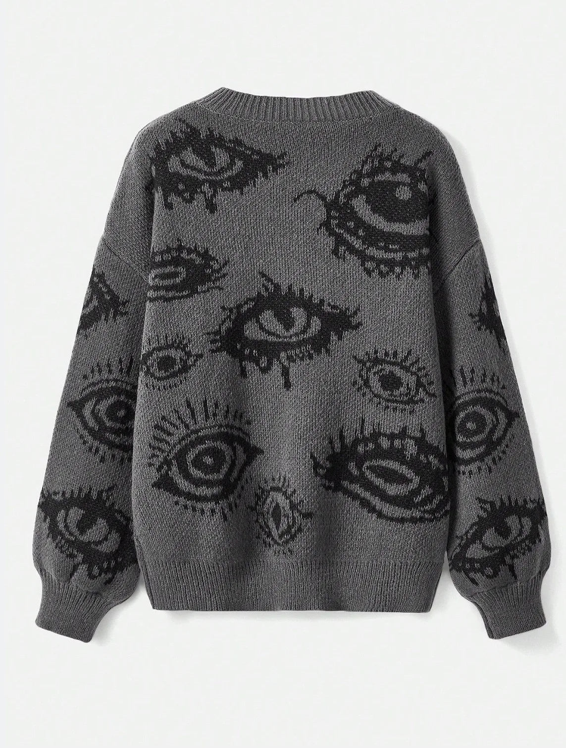 Round Neck Color Block Loose Streetwear Knitted Sweater Secondary image