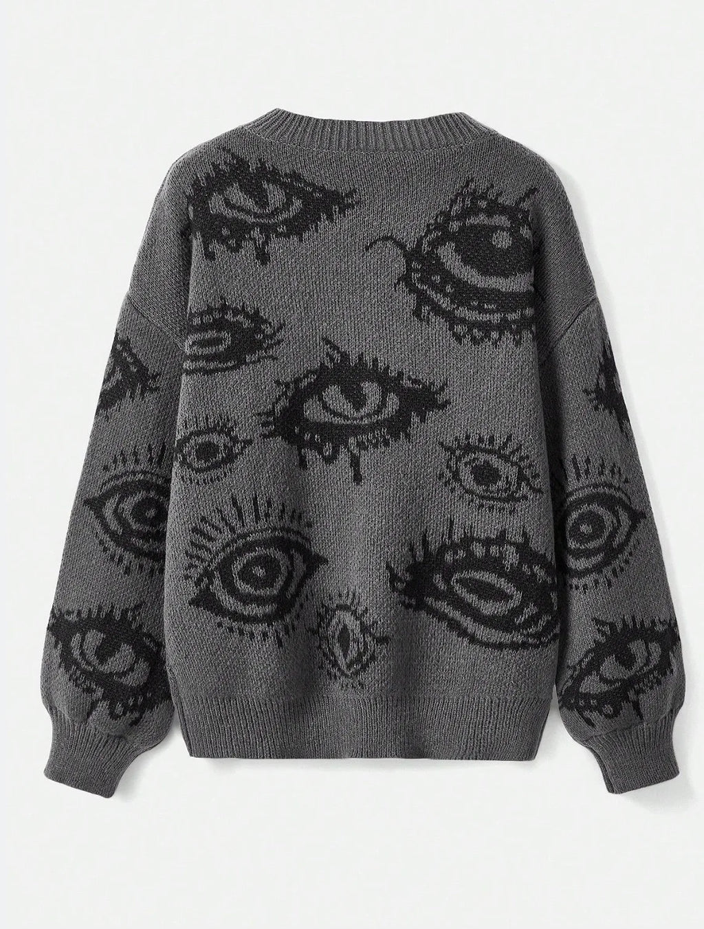 Round Neck Color Block Loose Streetwear Knitted Sweater