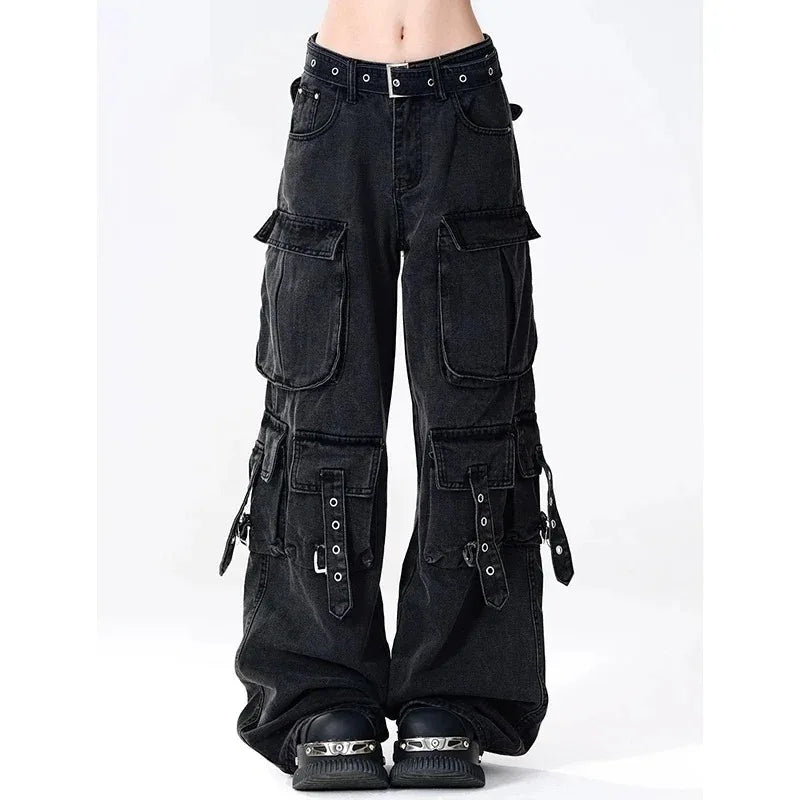 Black Cargo Pocket Pants Main image