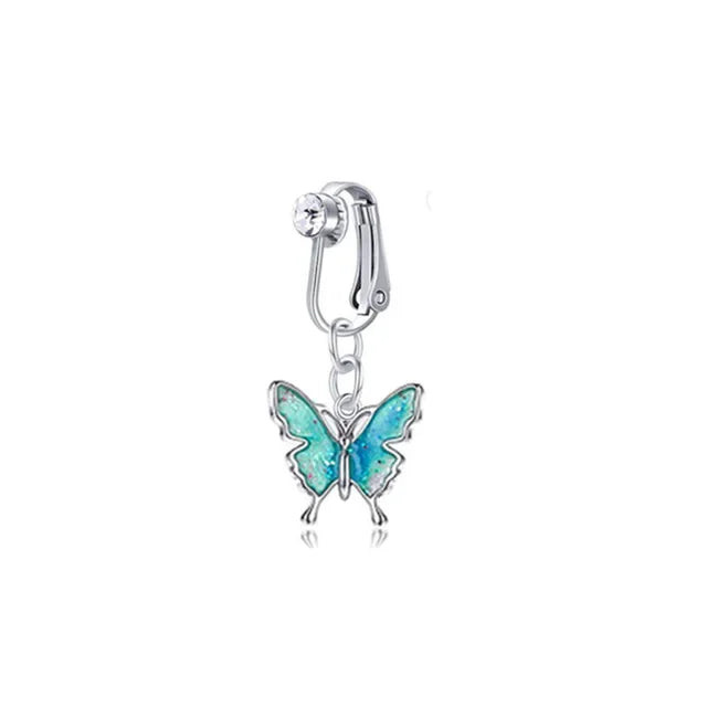 Fashion Butterfly Gothic Fake Belly Ring