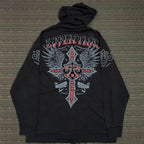 Gothic Print Pullover Sweater
