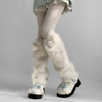 Gothic Heart Winter Faux Fur Sock