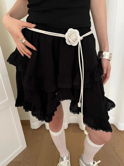 Bohemian Gothic Floral Rope Belt